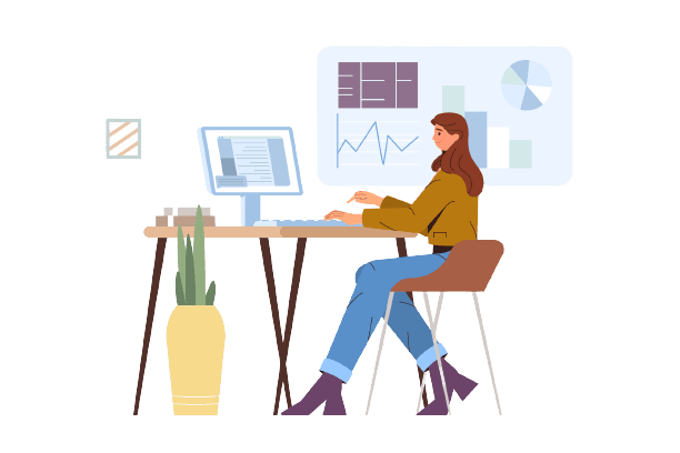 Illustration of a team building software